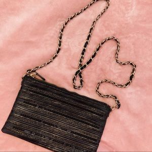 Sparkly Black Crossbody Bag